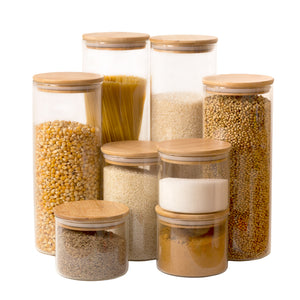 Glass Storage Jar with Bamboo Lid - Air-tight Food Container – Eco Shop PH