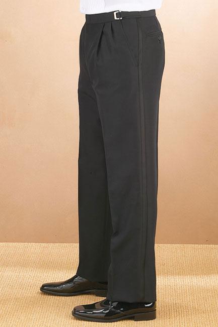 Washington Black Stretch Blend Tuxedo Pants –