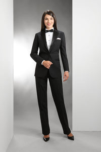 Neil Allyn Men's Flat Front Comfort Waist Satin Stripe Tuxedo Pants, 42  Black at  Men's Clothing store