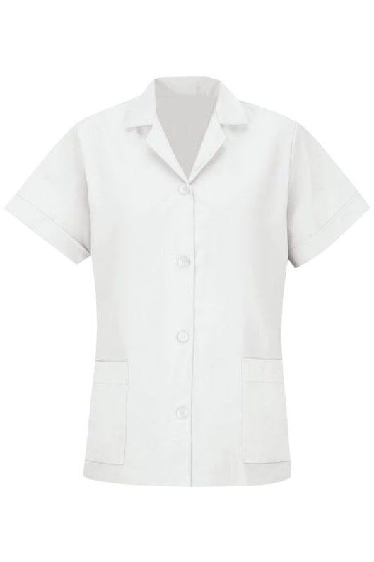 White Women's Smock Loose Fit Short Sleeve – UniformsInStock.com