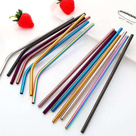 Pink Heart Shaped Reusable Straw Reusable Straw Rainbow Heart Stainless  Steel Straw Reus Straw Rainbow Stainless Tumblers Steel Straws 