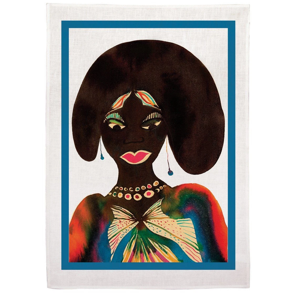 “Afromuses夫妇”(女人)x克里斯Ofili茶巾