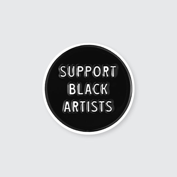 支持黑人艺术家搪瓷销