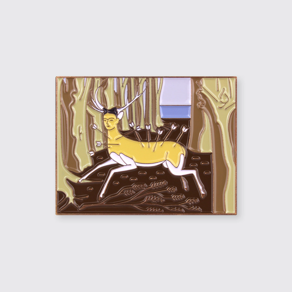 “受伤的鹿”搪瓷销
