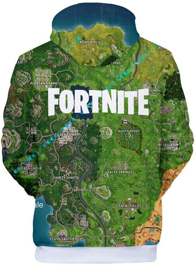 fortnite 3d printed unisex hoodie novelty teen sweatshirt map - fortnite 3d printer files