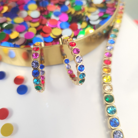 rainbow jewellery colourful