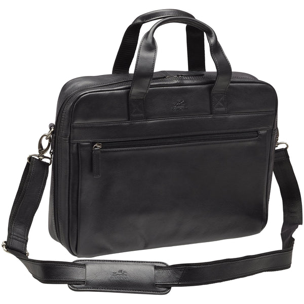 Mancini BEVERLY HILLS Single Compartment Briefcase with RFID Secure Pocket for 15.6” Laptop / Tablet 