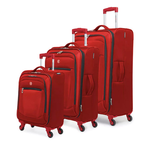 red luggage set