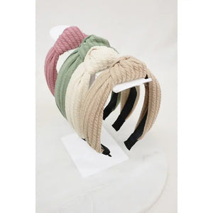 RIBBED KNOTTED HEADBAND - ASSORTED COLORS - Simply Carolina