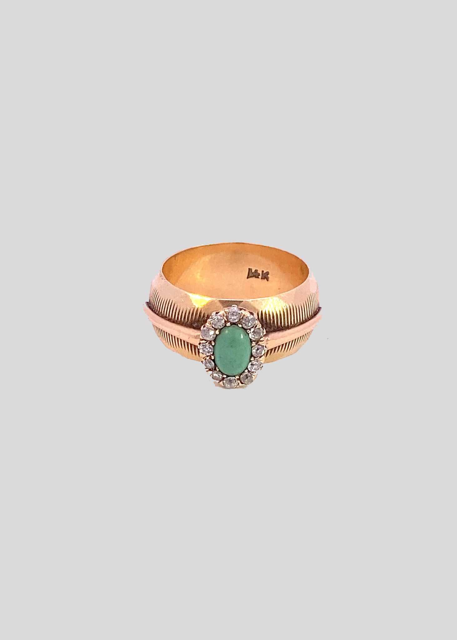 Vintage Turquoise and Diamond Ring