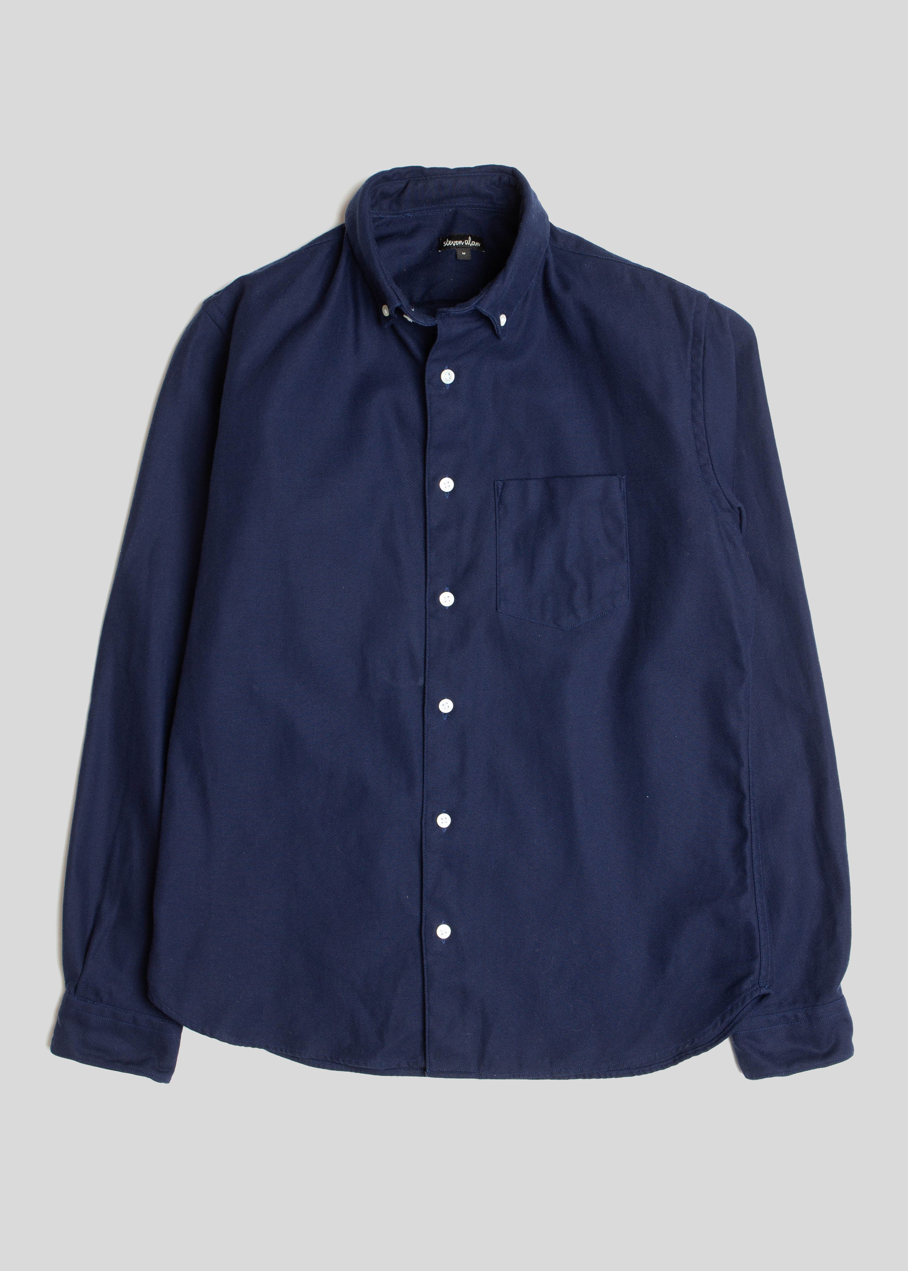 Single Needle Shirt, Deep Navy Canvas