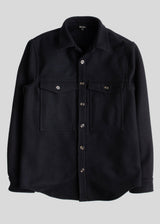 Double Pocket Shirt Jacket, Black Melton Wool – Steven Alan