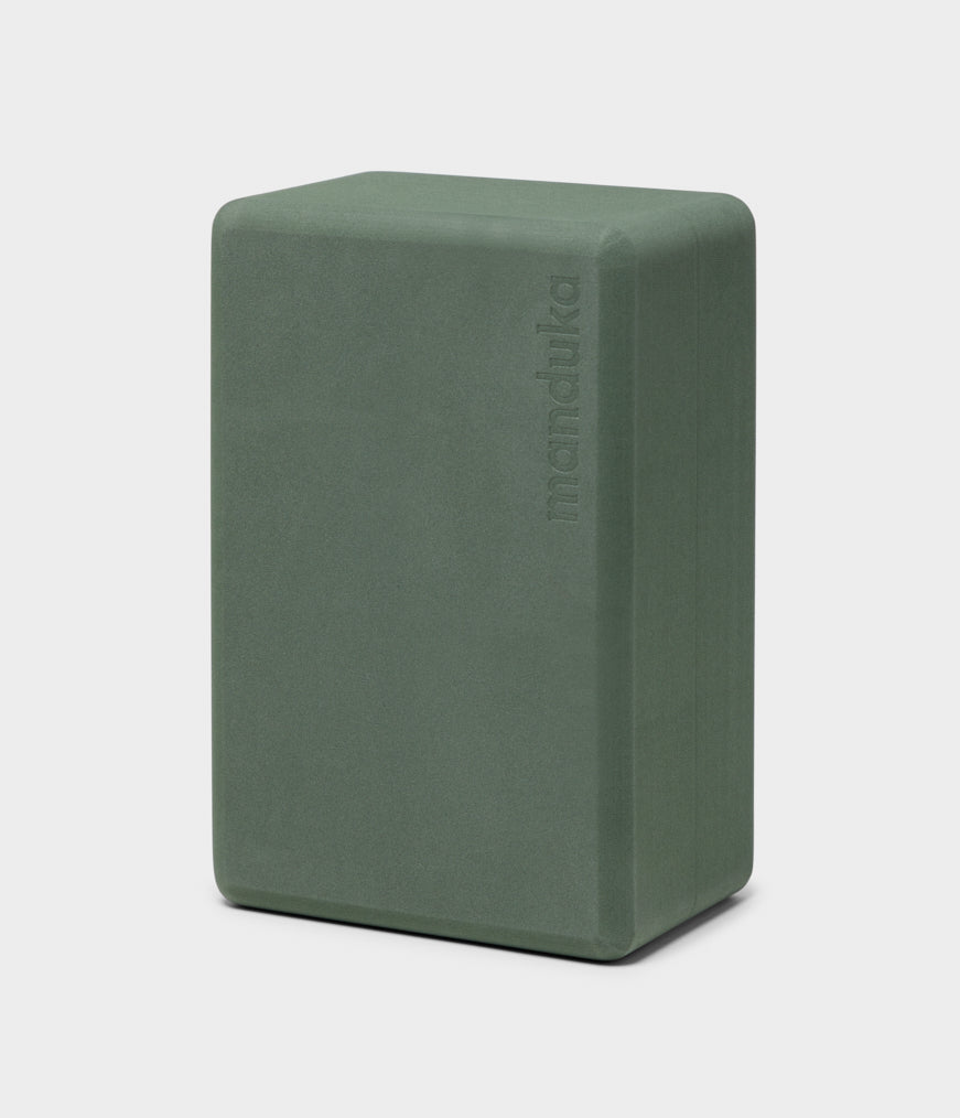 recycled foam yoga block sage / 4" x 6" x 9"