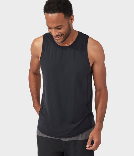 black yoga tank