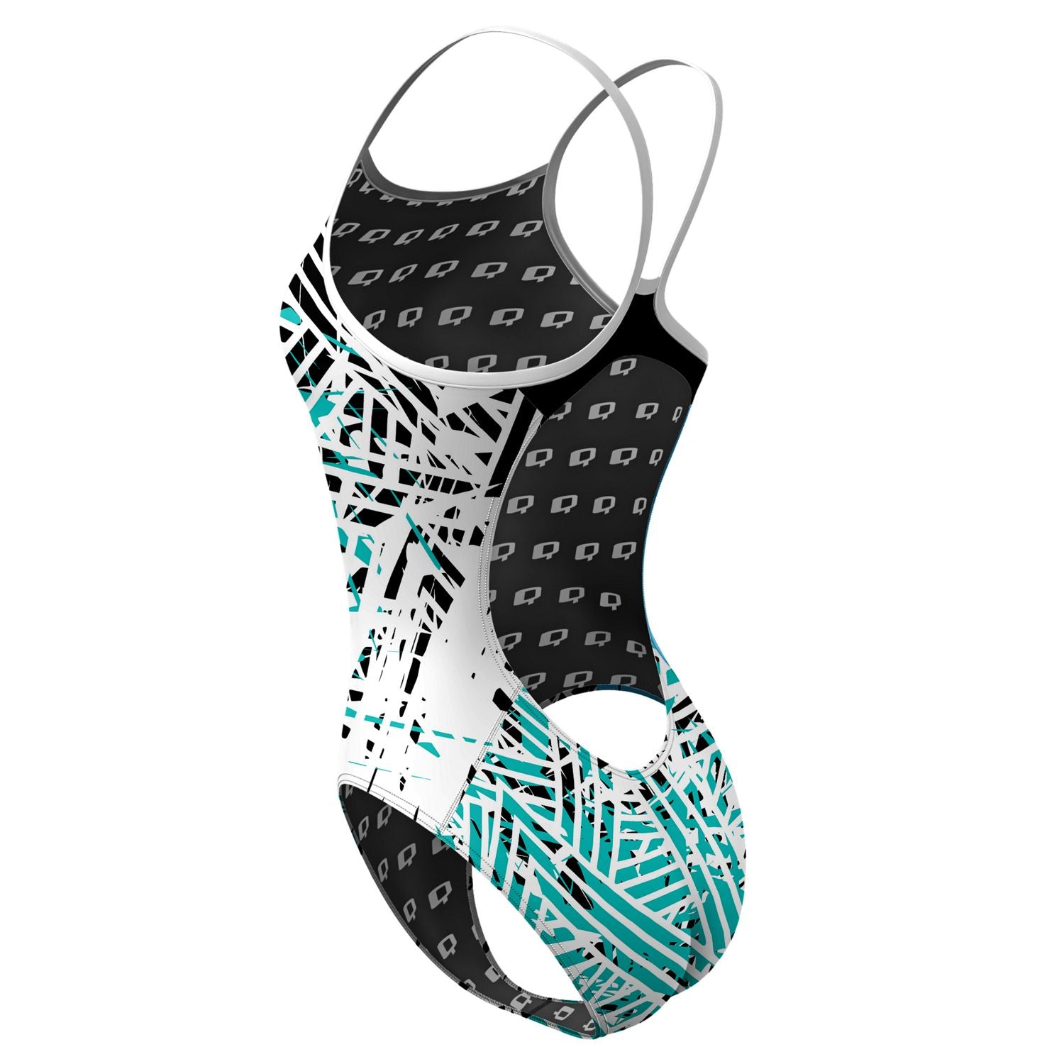 Chaos Skinny Strap Swimsuit – Q Swimwear