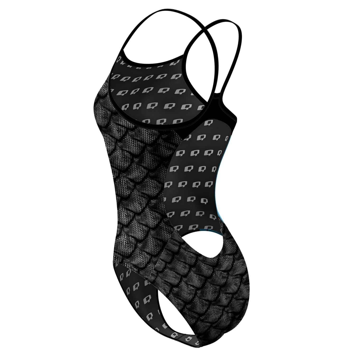 Dragon Scale Skinny Strap Swimsuit – Q Swimwear