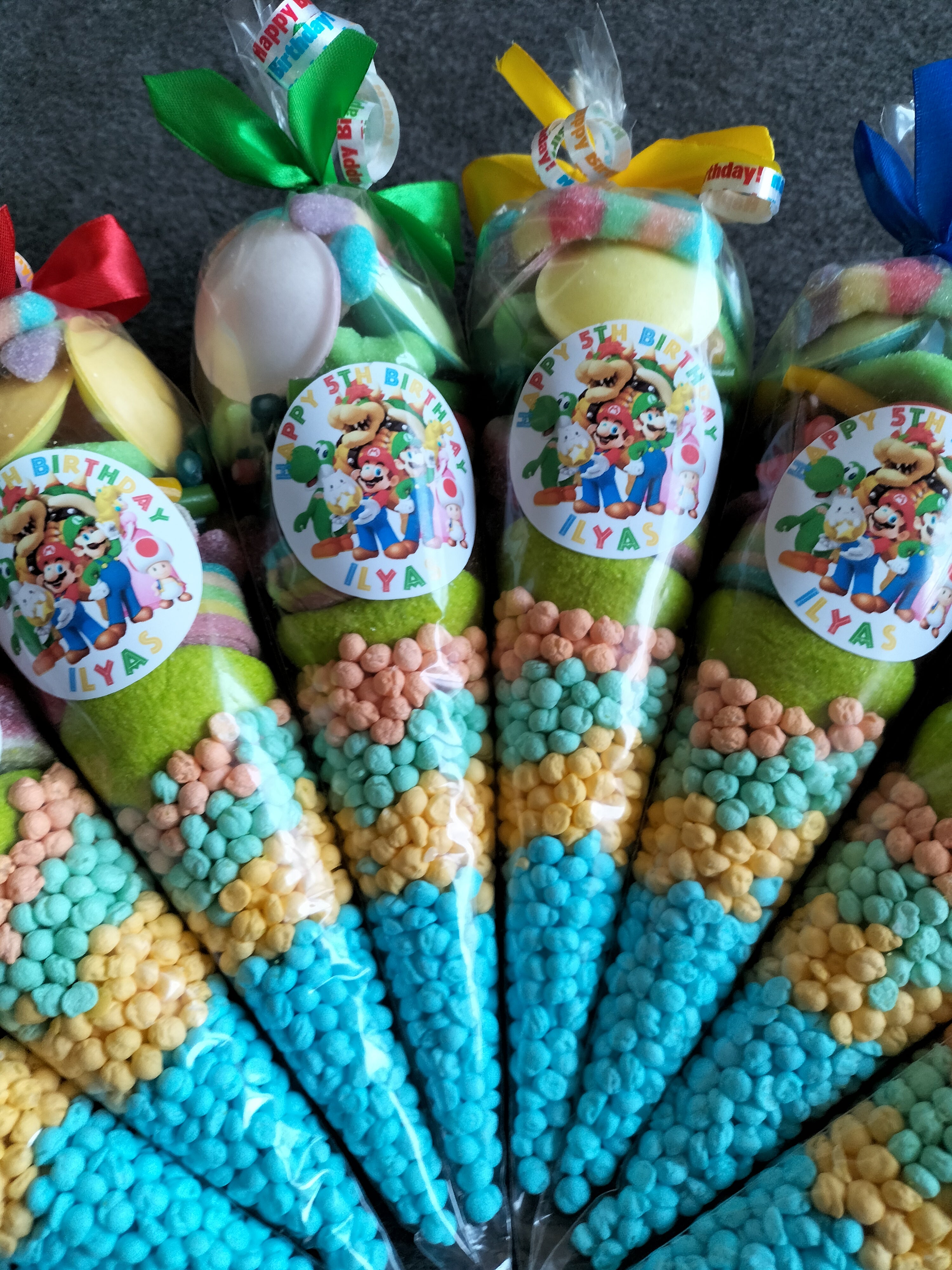 Super Mario Bros themed sweet cones – Sweet Cones & Candy Floss