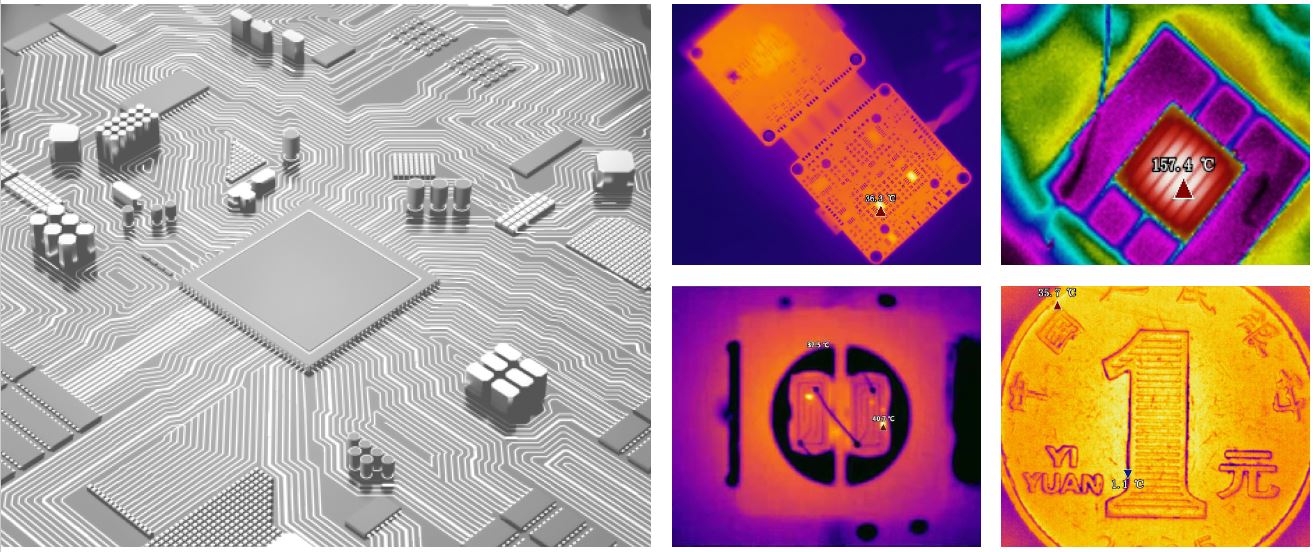 Thermal camera imaging of PCB inspection