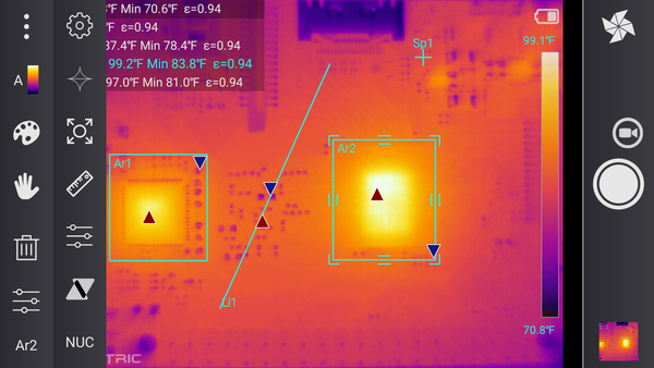 On site analysis in Fotrric LinkIR and PdmIR APP