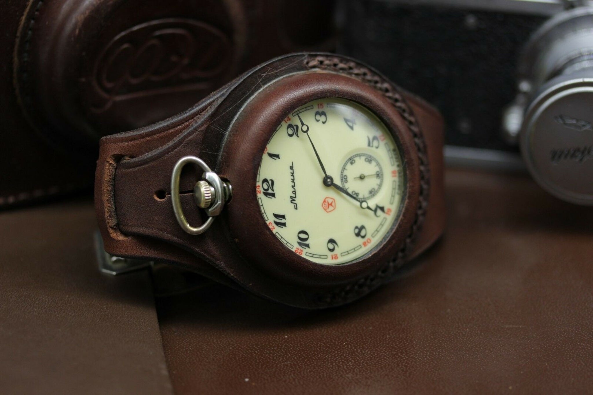 Antique WWI times New Leather STRAP (WRISTBAND) For Pocket Watch