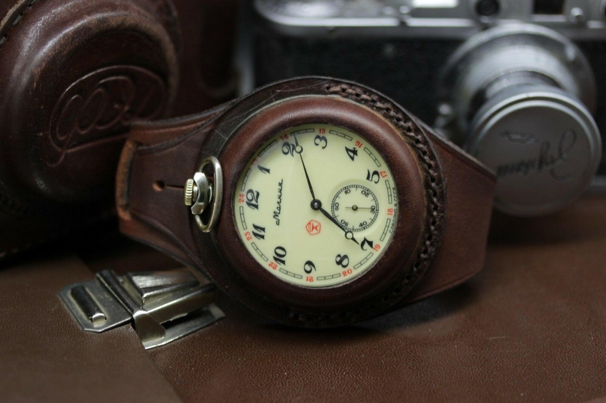 Antique WWI times New Leather STRAP (WRISTBAND) For Pocket Watch