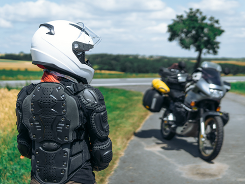 Armor for body protection is important motorcycle safety gear.