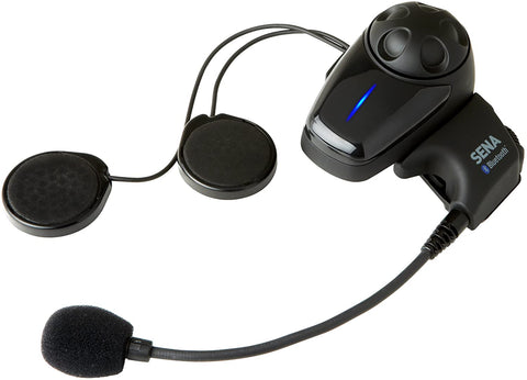 Typical Bluetooth headset kit. Product shown is by Sena.