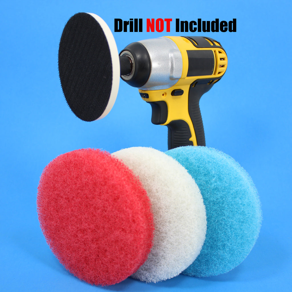 Bathroom Cleaning Power Scrubber Scouring Pad Kit (part number 5inchr