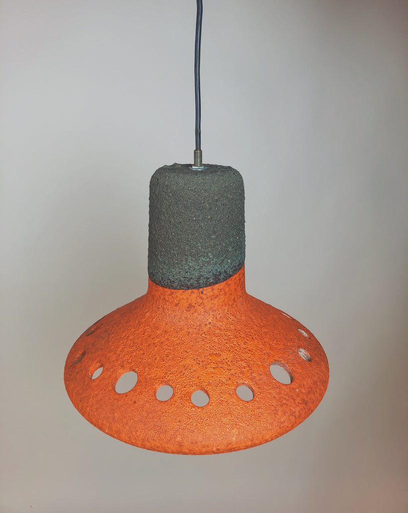 Dempsey Voor een dagje uit bellen Hanglamp keramiek, oranje/grijs – ROES Vintage