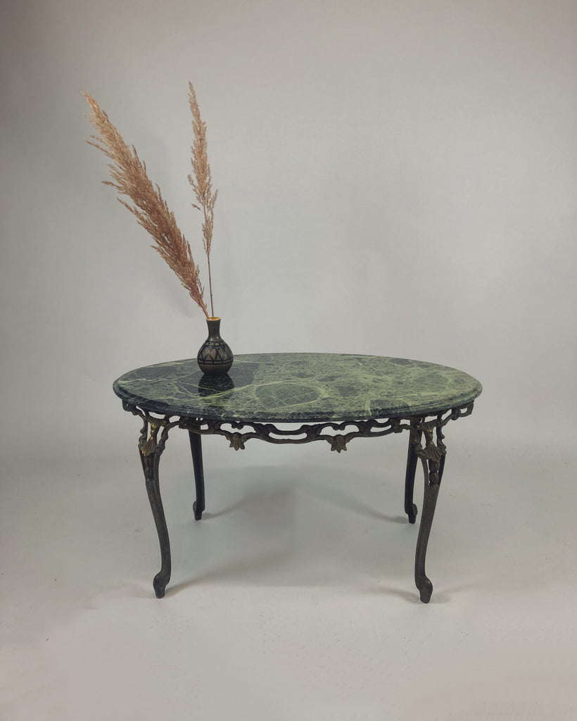 Offer Lijken Ineenstorting Ovalen marmer salontafel, groen – ROES Vintage