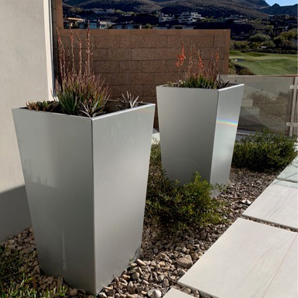 PureModern Modern Tapered Planters at Private Residence