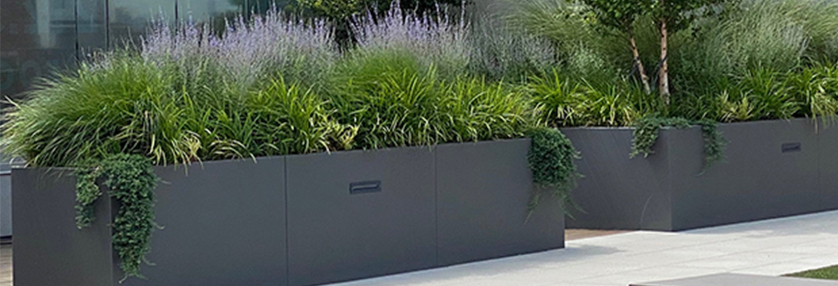 Modular Planters on a rooftop at Roosevelt Parc Jackson Heights, NY