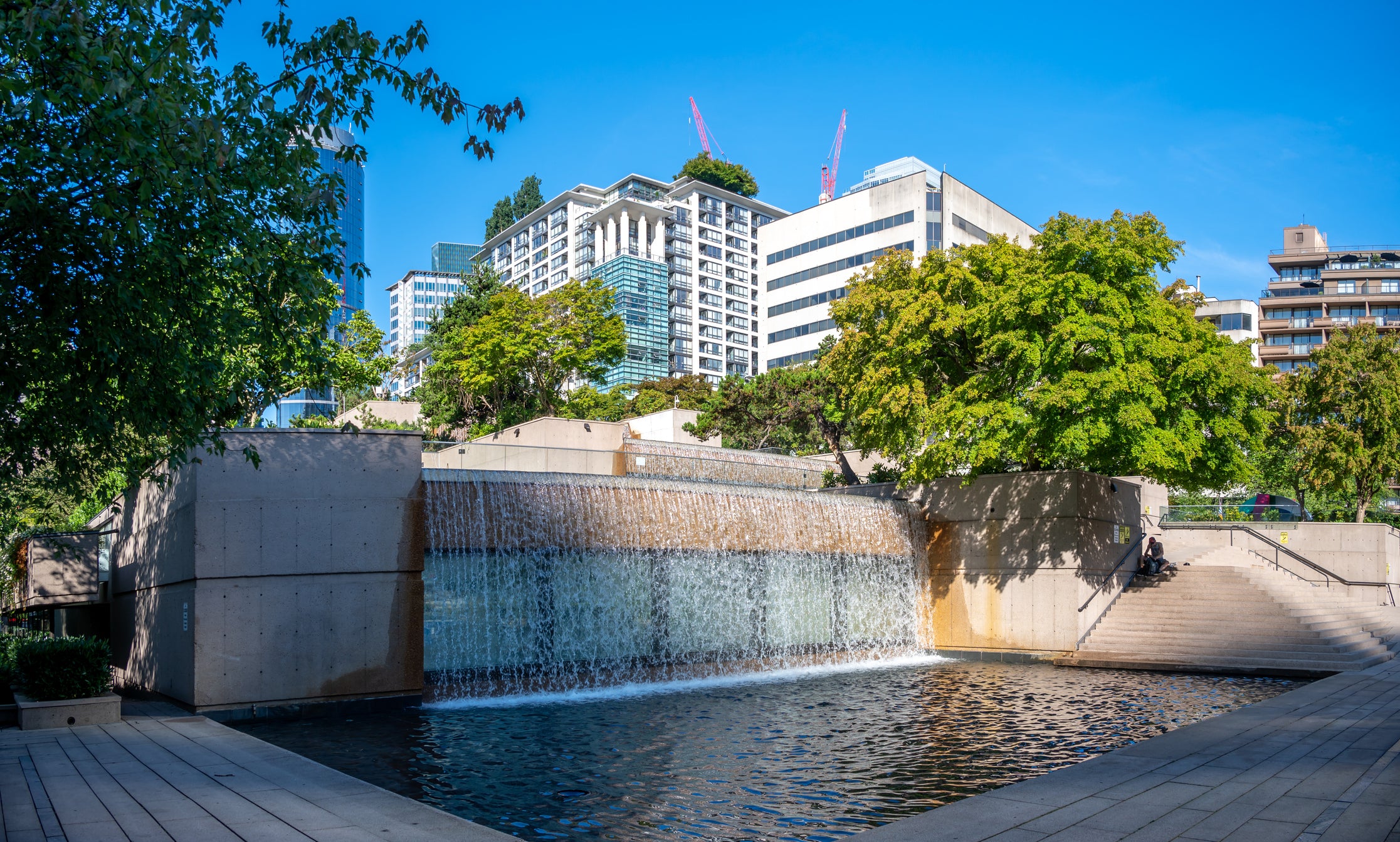 Robson Square in Vancouver, BC designed by Cornelia Oberlander