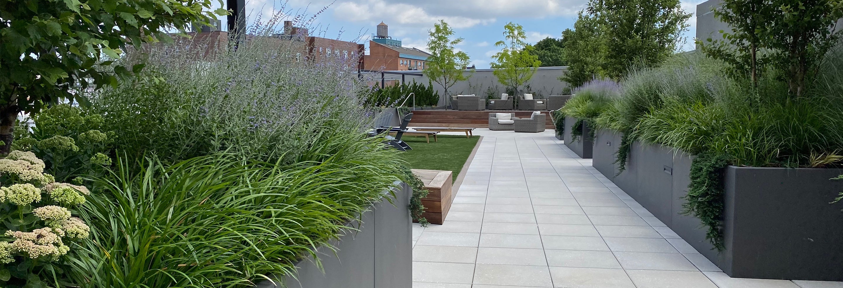 Large Outdoor Planters at Roosevelt Parc Jackson Heights NY