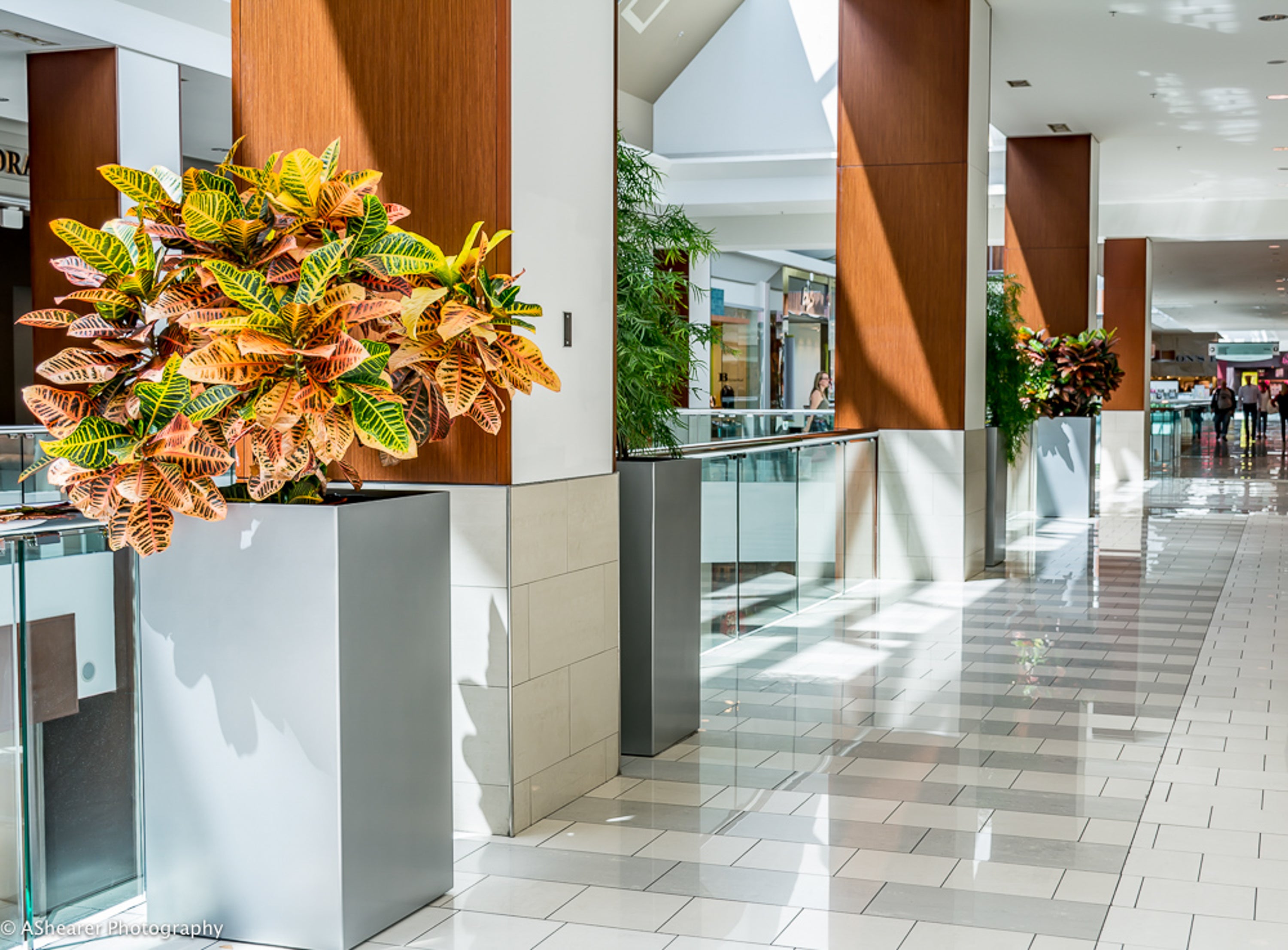 Modern Elite Tower Planters at Southcentre Shopping Mall Calgary AB