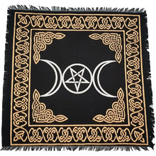Load image into Gallery viewer, Altar Cloth in Chakra Lotus, Buddha, Pentacle, Body Light Spirit, Goddess Moon &amp; Triple Moon Pentacle