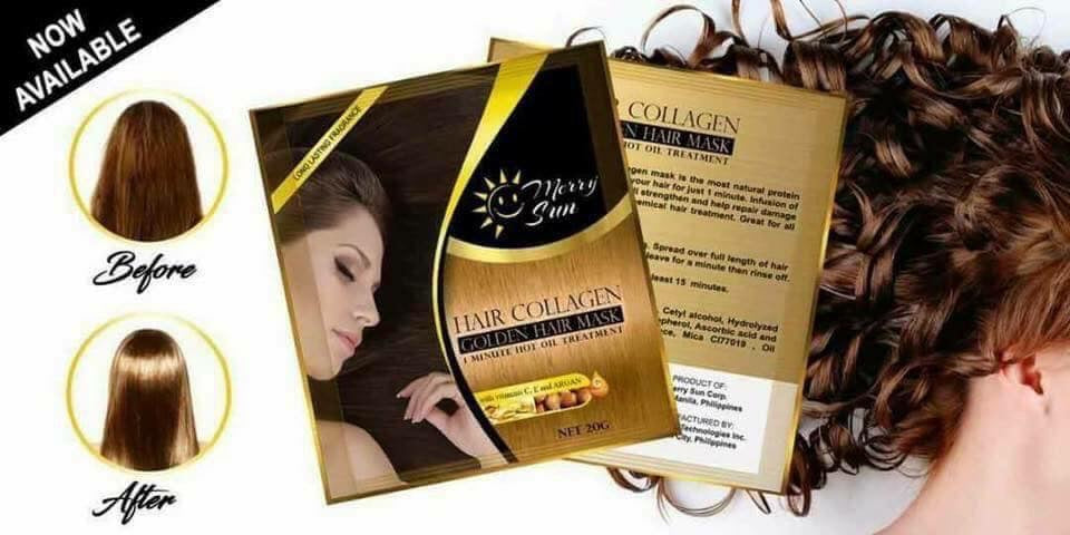 Hair collagen Golden Hair Mask 1 minute hot oil treatment ...