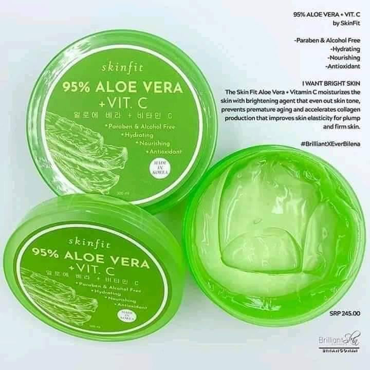 Zin Bevriezen Aandringen Brilliant skin x SkinFit 95% Aloe Vera + Vit C Moisturizing Gel - 300m – My  Care Kits