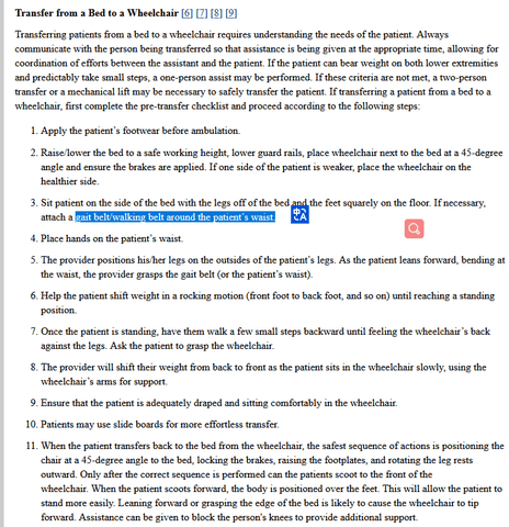 top 8 commonly used household transfer aids, gait belt  document on american offcial website