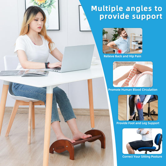 1Pcs Foot Massager Under Desk Footrest,Foot Rest for Under Desk at Work  with Massage,Foot Massager for Plantar Fasciitis Relief