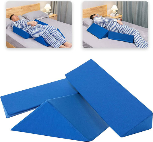 Fanwer Leg Elevation Pillows for After Surgery,Injuries,Rest,Foam Wedge for  Elevating Leg,Leg Pillows for Elevation for Swelling with Handles,Washable