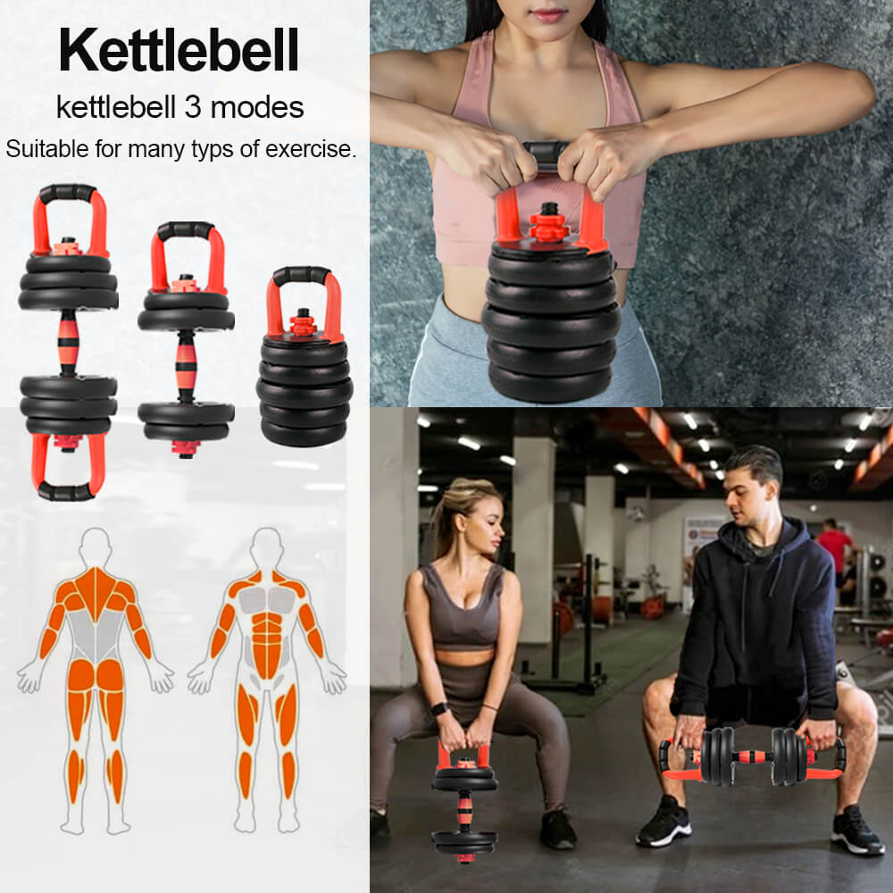 44LBS 4 1 Adjustable Dumbbell Curl Bar and Kettlebell, Bar – | Online Store