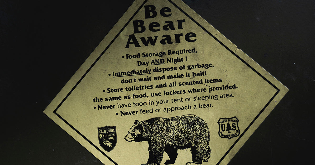 bear warning signage