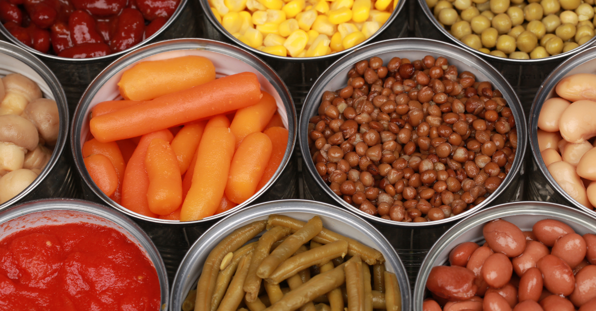 canned vegetables as foods that last a long time