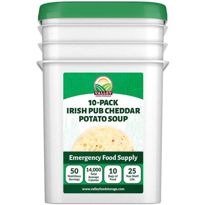 Irish Pub Cheddar Potato Soup &verbar; 10 Pack + Bucket