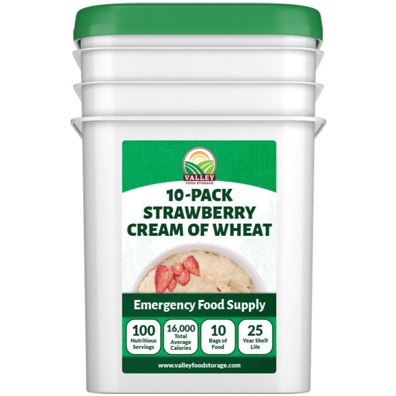 Strawberry Cream of Wheat &verbar; 10 Pack + Bucket