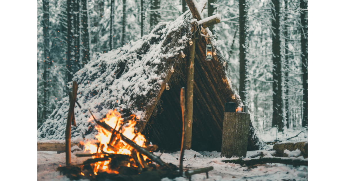 Bush Shelter and Campfire