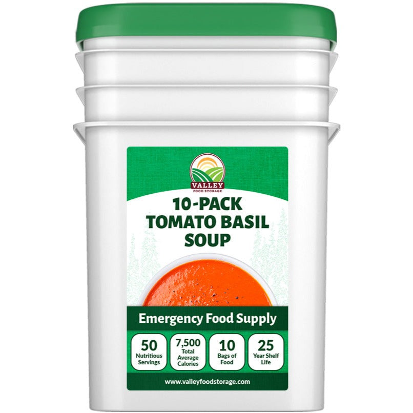 Tomato Basil Soup &verbar; 10 Pack + Bucket