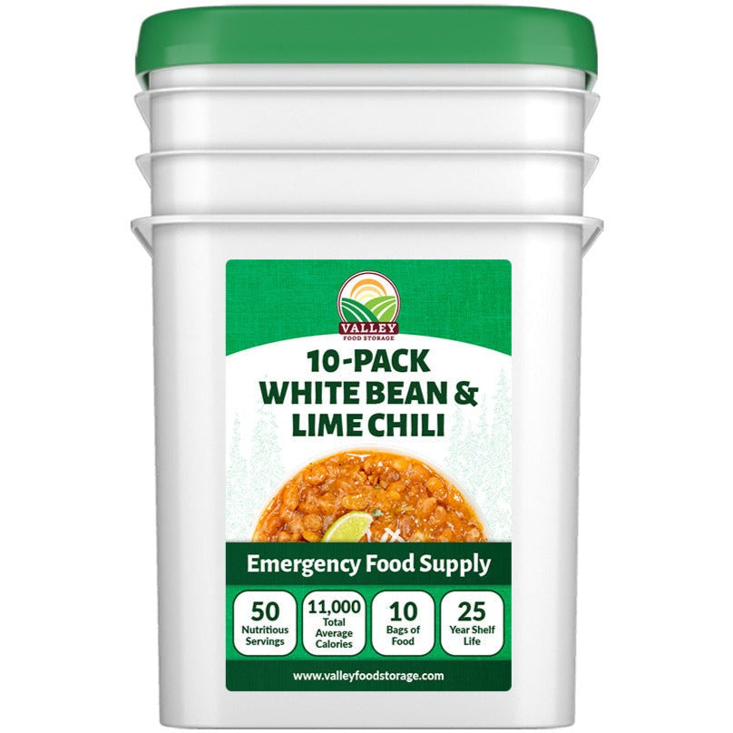 White Bean and Lime Chili &verbar; 10 Pack + Bucket