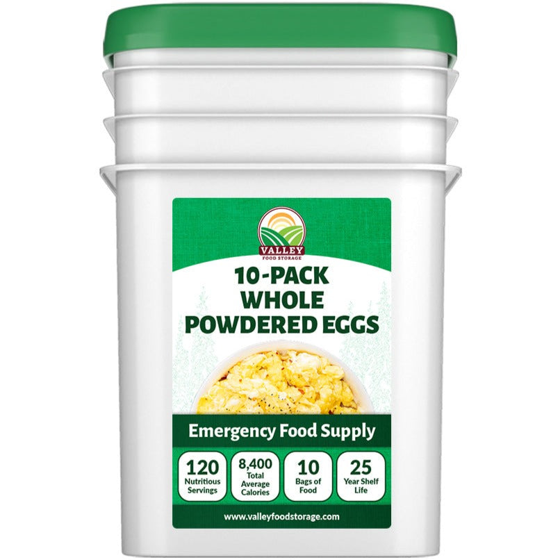 Whole Powdered Eggs &verbar; 10 Pack + Bucket